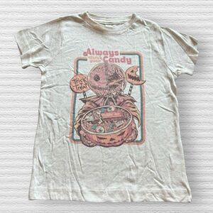 "Always Check Your Candy" Halloween Tee Shirt Youth XS Hollie-Ho